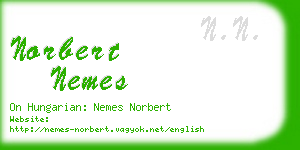 norbert nemes business card